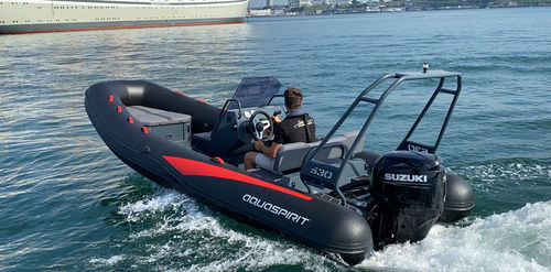 Надувная лодка c подвесным мотором - 530 CC - AquaSpirit - RIB / открытая / с центральной консолью