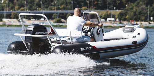 Надувная лодка c подвесным мотором - 450 - AquaSpirit - RIB / открытая / с боковой консолью
