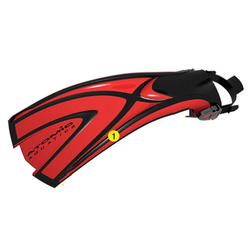Ласты для дайвинга - X1 Blade - Atomic Aquatics - из каучука / регулируемый