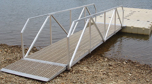 Мосток для понтона - G500  - EZ Dock - из алюминия / с поручнем
