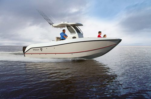 Прогулочный катер с каютой катамаран - 25′ Sport Fisher  - Hysucat - c подвесным мотором / двухмоторный / хардтоп
