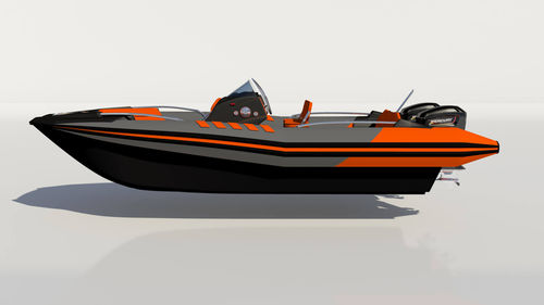 Надувная лодка c подвесным мотором - 6.8m  - Hysucat - двухмоторная / RIB / с центральной консолью