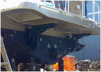 Подъемная платформа - EZB-430 series - Ezberci Marine - для катера / из нержавеющей стали / для заднего табло