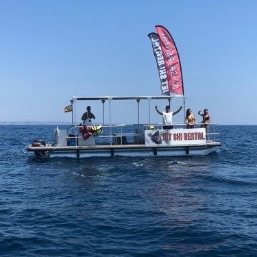 Понтоновый катер c подвесным мотором - M800 - MOGGARO ALUMINIUM YACHTS - для водных лыж / спортивный / из алюминия