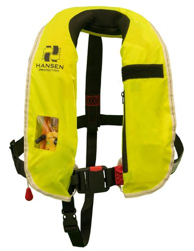 Надувной автоматический спасательный жилет - SeaLion Fluorescent Yellow ISO - Hansen Protection AS - 150 N / унисекс / с привязью безопасности