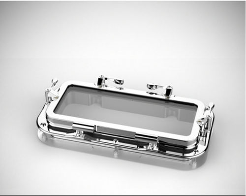Прямоугольный иллюминатор - 310SS - New Found Metals - для катера / открывающийся / с закругленным углом