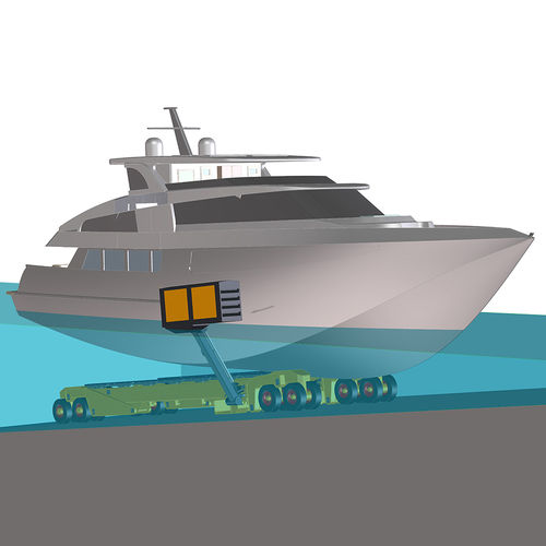 Прицеп для тяжелых разгрузочно-погрузочных работ - SST160M - ROODBERG - для спуска на воду / для катера / для судостроительной верфи
