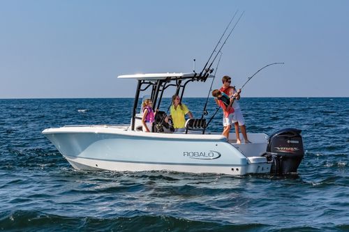 Открытый катер c подвесным мотором - R232EX - Robalo - с центральной консолью / для спортивной рыбалки / макс. 12 человек