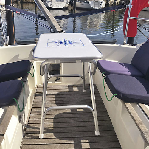 Складной стол кокпита - M400 - Forma Marine Furniture, LLC. - из меламина / из алюминия / белый