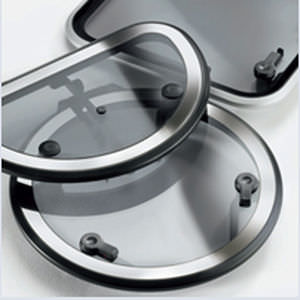Палубный люк для катера - L / L-INOX - Nautica F4 - круглый / открывающийся