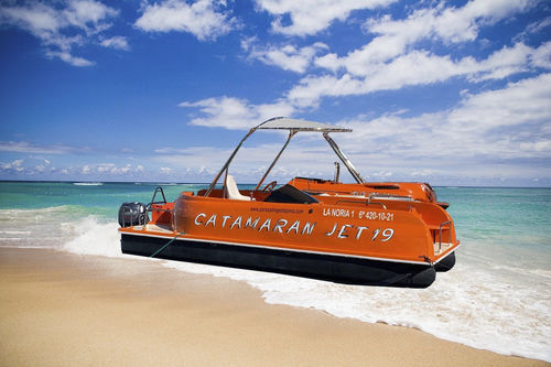 Понтоновый катер c подвесным мотором - Jet 19 - AVENTURAS AQUATICAS - LA NORIA - открытый / с боковой консолью / реактивный