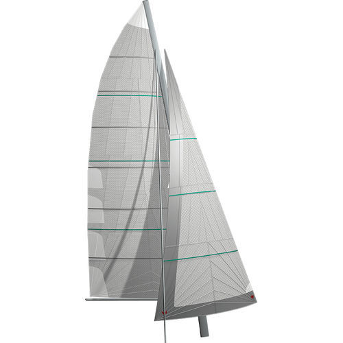 Грот - KOONAA - ELVSTRØM SAILS - генуя на наматывающем устройстве / для круизного многокорпусного судна / с радиальным кроем