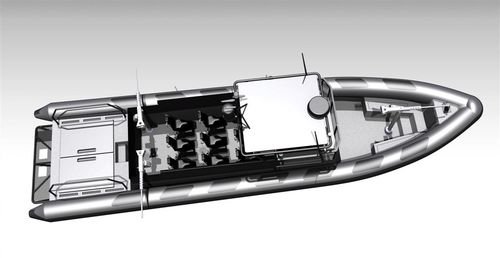 Профессиональный катер катер береговой охраны - MR-1300 ASSAULT - Madera Ribs - с внутренним мотором / дизельный / надувная лодка с полужестким корпусом