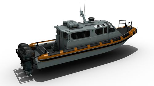 Профессиональный катер судно для транспортировки персонала - MRC1150  - Madera Ribs - c подвесным мотором / надувная лодка с полужестким корпусом