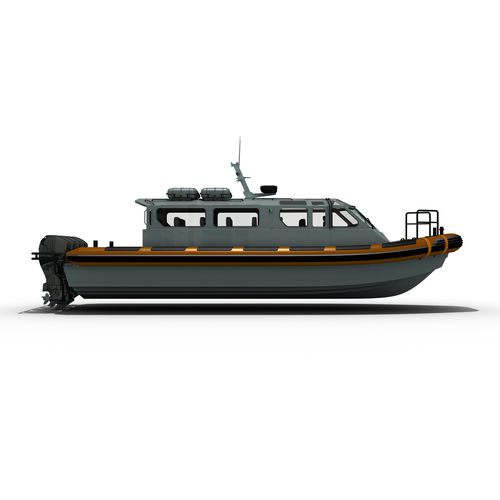 Профессиональный катер судно для транспортировки персонала - MRC1250  - Madera Ribs - c подвесным мотором / надувная лодка с полужестким корпусом
