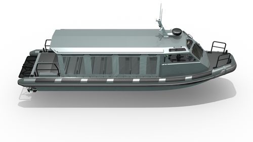 Профессиональный катер судно для транспортировки персонала - MRCD1250  SEMI CABIN - Madera Ribs - с внутренним мотором / дизельный / надувная лодка с полужестким корпусом