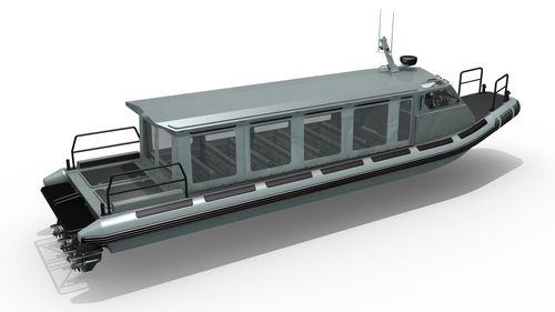 Профессиональный катер судно для транспортировки персонала - MR-1500 SEMI CABIN - Madera Ribs - с внутренним мотором / дизельный / надувная лодка с полужестким корпусом
