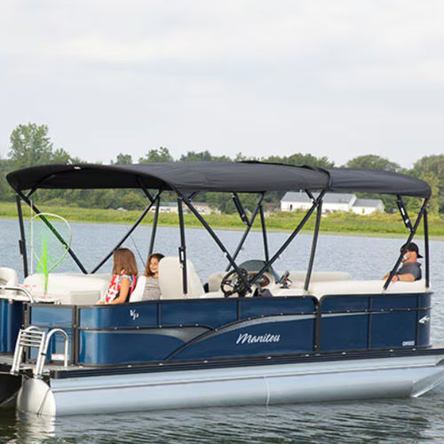 Ходовой тент для понтонного катера - Manitou Pontoon Boats - для кокпита / черный