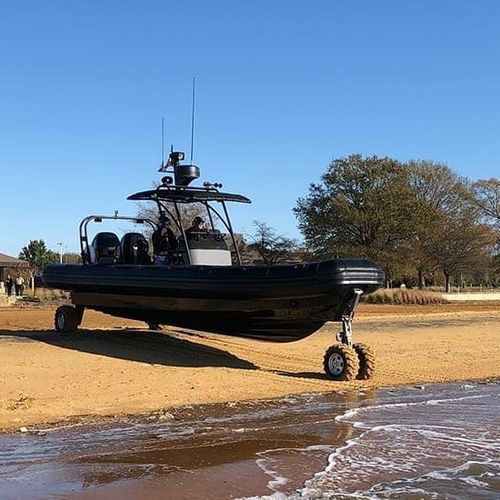 Амфибийная надувная лодка - 9.8 M - ASIS BOATS - c подвесным мотором / двухмоторная / полужесткая