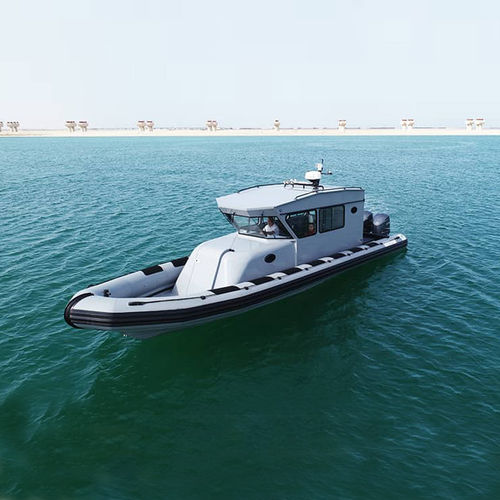 Надувная лодка c подвесным мотором - 12 M - ASIS BOATS - трехмоторная / полужесткая / с закрытым кокпитом