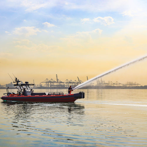 Профессиональный катер спасательное судно - 12 M - ASIS BOATS - пожарный катер / c подвесным мотором / надувная лодка