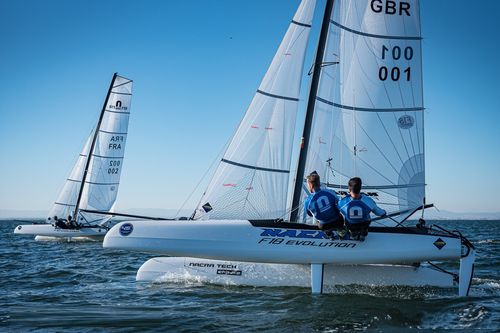 Спортивный катамаран для регаты - F18 Evolution - Nacra Sailing - двухместный / с двойной трапецией / Формула 18