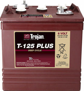 Морская аккумулятор - T-125 PLUS - Trojan Battery Company - 6 В / свинцовая / глубокого разряда