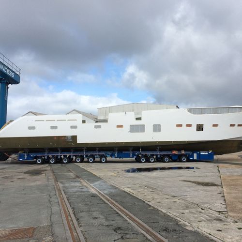 Прицеп для разгрузочно-погрузочных работ - MBT 300 - ABI TRAILERS - дорожный / для катера / для судостроительной верфи