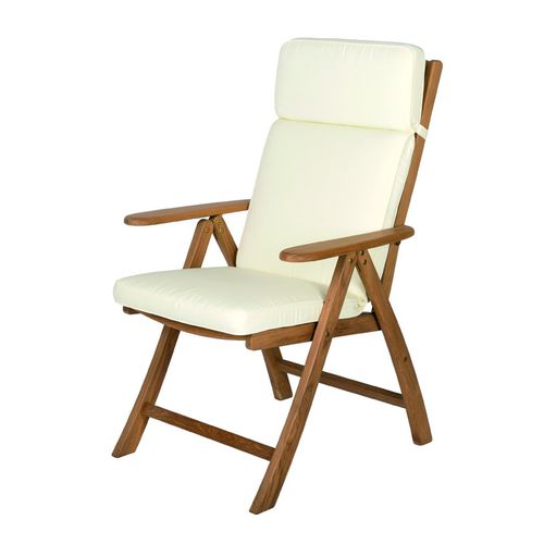 Стул для катера - Reclining deluxe - ARC Marine - складной / с подлокотниками / из тикового дерева