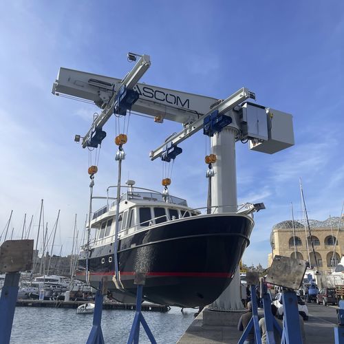 Подъемный кран для судостроительной верфи - JIB 50 - 4 HOISTS - ASCOM - для яхтенной стоянки / консольный кран / для погрузки на корабль