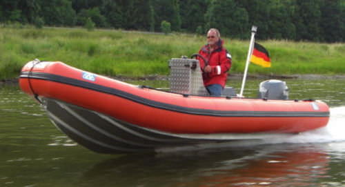 Надувная лодка c подвесным мотором - DSB 5.6 SR - Deutsche Schlauchboot - полужесткая / с центральной консолью