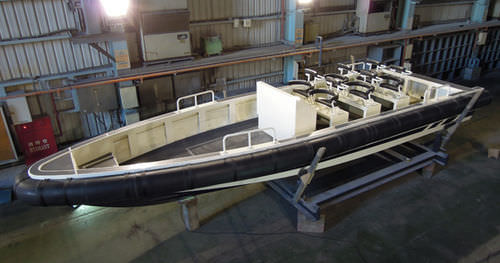 Профессиональный катер рабочее судно - 11M - Lung Teh Shipbuilding - c подвесным мотором / надувная лодка с полужестким корпусом
