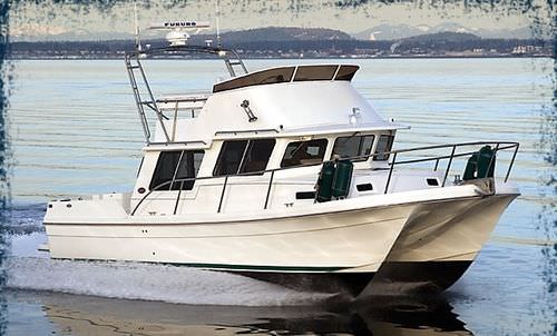 Быстроходный катер катамаран - PACIFIC 3200 - Sea Sport, Inc - с внутренним мотором / с флайбриджем / 6 спальных мест