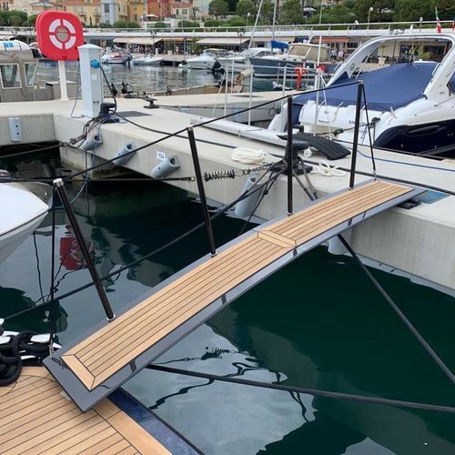 Мосток для базы отдыха - ATHENA - SWISS CARBON Marine Systems - складной / из карбона / с поручнем