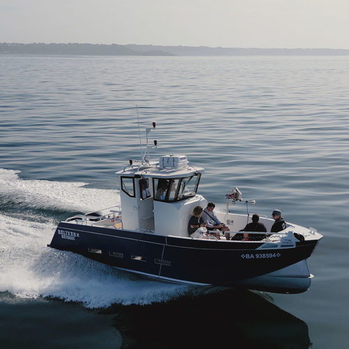 Рыболовно-прогулочный катер c подвесным мотором - SELKIE 800 PECHE PRO - BORD A BORD - двухмоторный / с рулевой рубкой / универсальный