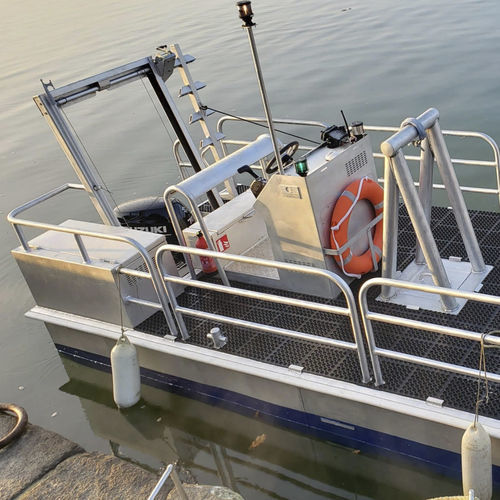 Профессиональный катер рабочая баржа - BARGE 550  - BORD A BORD - с внутренним мотором / из алюминия