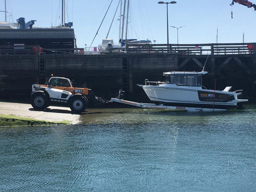 Прицеп для разгрузочно-погрузочных работ - QUICKLEV  - Nautipark - для спуска на воду / для катера / для судостроительной верфи