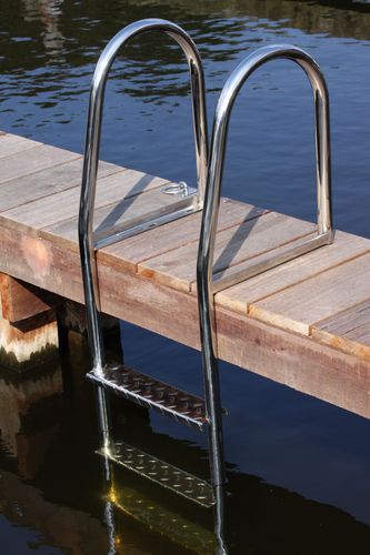 Лестница для понтона - 5 steps - DockAdd Marine Equipment - фиксированная / для купания / из нержавеющей стали