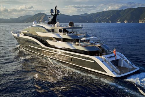 Круизная мега-яхта - LUNA - Oceanco - с приподнятой рулевой рубкой / с бассейном