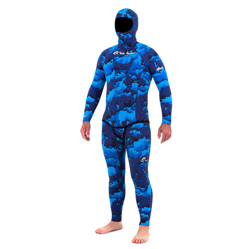 Гидрокостюм из неопрена для подводной охоты - Blue Water / Green / Dual Camo / Reef Camo - Rob Allen - цельный / с подшлемником / другое