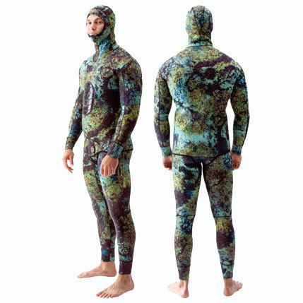 Гидрокостюм из неопрена для подводной охоты - DIGI-TEK CAMO - Riffe International - с длинными рукавами / раздельный / 5 mm