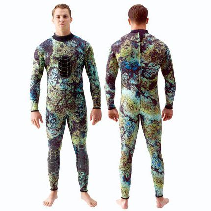 Гидрокостюм из неопрена для подводной охоты - DIGI-TEK CAMO - STEAMER - Riffe International - цельный / с длинными рукавами / 1,5 мм