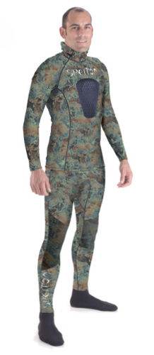 Гидрокостюм из неопрена для подводной охоты - LYCRA TRI CAMO - SPETTON - интегральный / другое / унисекс
