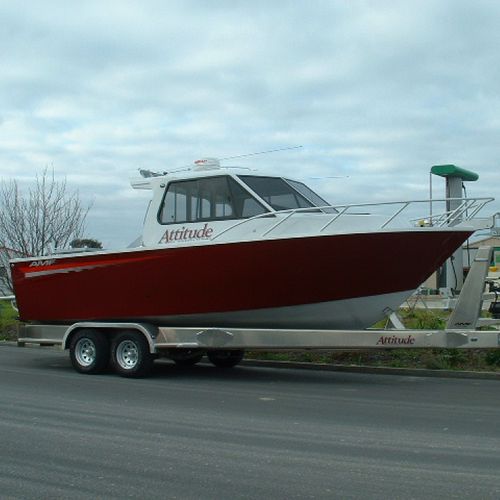 Профессиональный катер рабочее судно - Commercial 820 - AMF Boat Company - водомет для установки на борту / дизельный / из алюминия
