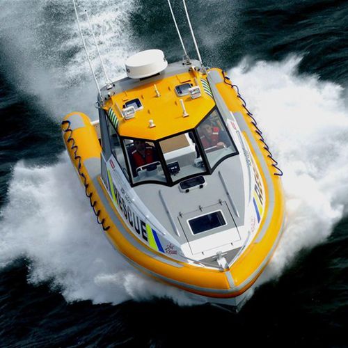 Профессиональный катер спасательное судно - 900 QRV - AMF Boat Company - водомет для установки на борту / дизельный / из алюминия