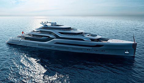 Круизная мега-яхта - BLADE88 - Dunya Yachts - с приподнятой рулевой рубкой / с бассейном / с вертодромом