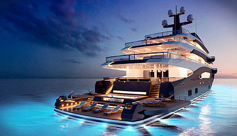 Круизная мега-яхта - WARRIOR80 - Dunya Yachts - с приподнятой рулевой рубкой / из стали / с бассейном