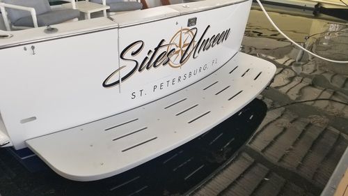 Платформа для купания - 58' Hatteras Motor Yacht - Beachcomber Fiberglass Technology - фиксированная / для катера / для заднего табло