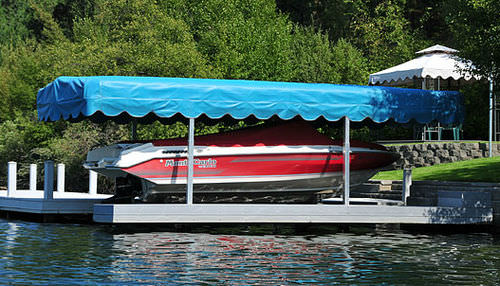Навес для катера - Hewitt Boats Lifts and Docks - приспосабливаемый к лифту