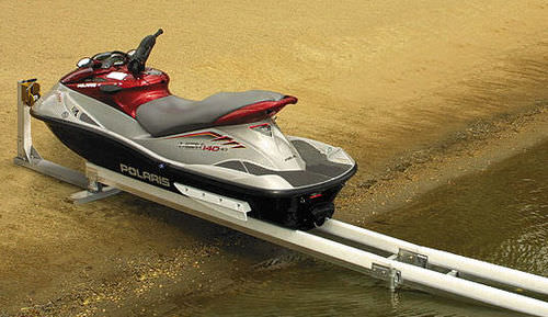 Подъемник для гидроцикла для водных мотоциклов - Slide-N-Go - Hewitt Boats Lifts and Docks - съемная рельсовая система